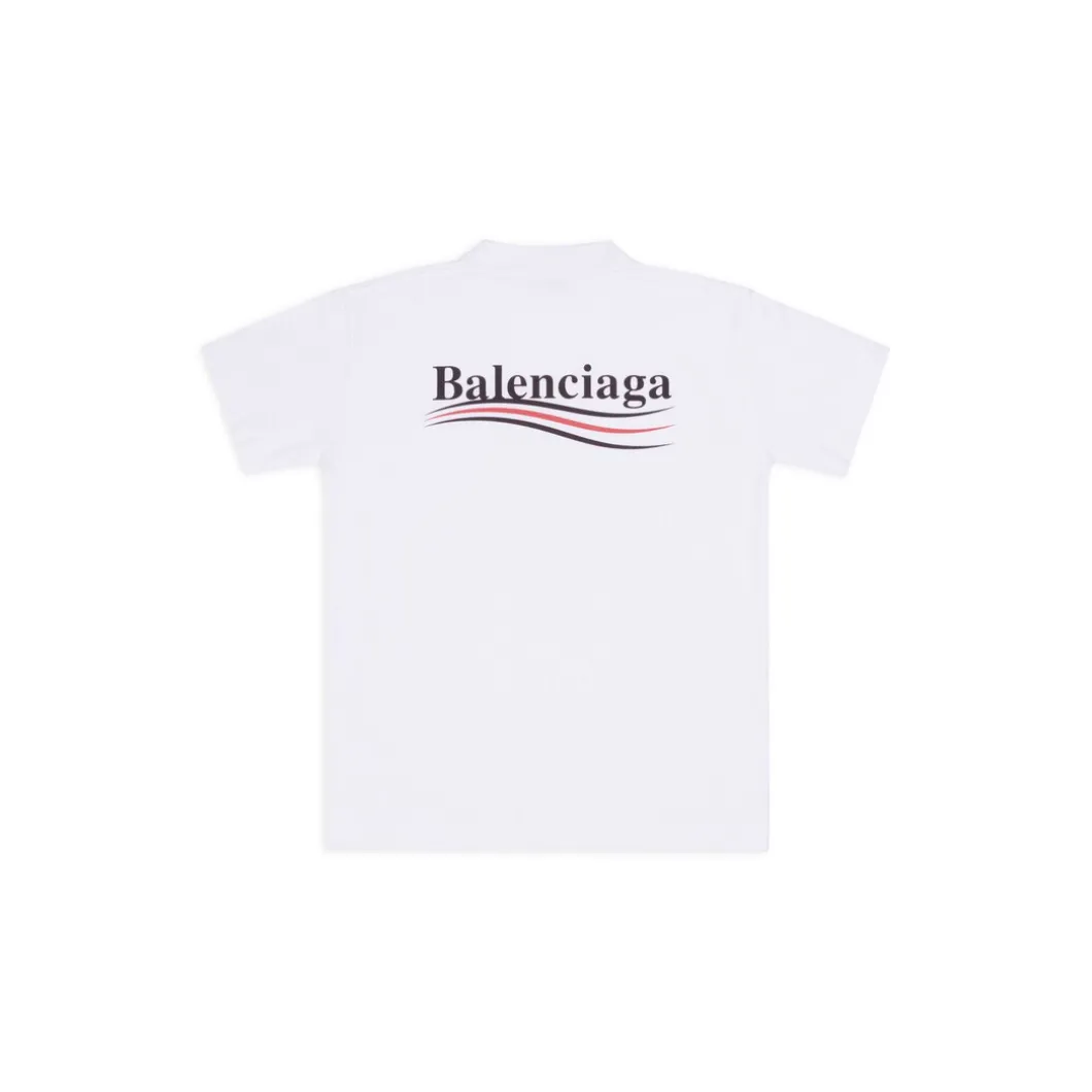 T-shirt Political Campaign Linea Stretta da Donna in Bianco