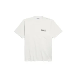 T-shirt Political Campaign Large Fit da Donna in Bianco