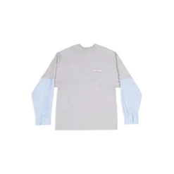 T-shirt Political Campaign Layered in Grigio