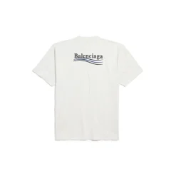 T-shirt Political Campaign Large Fit da Donna in Bianco