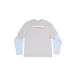 T-shirt Political Campaign Layered in Grigio