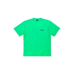 T-shirt Political Campaign Large Fit in Verde/nero/blu