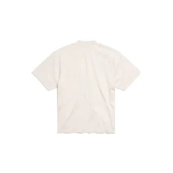 T-shirt Political Stencil Medium Fit in Bianco Sporco/nero