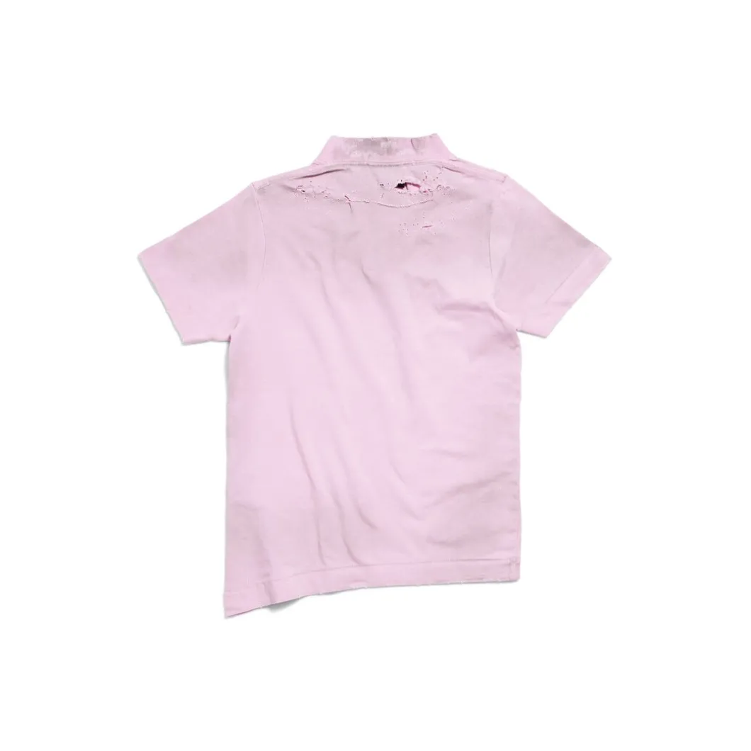 T-shirt Shrunk Gothic Type Bodycon Fit da Donna in Rosa Chiaro