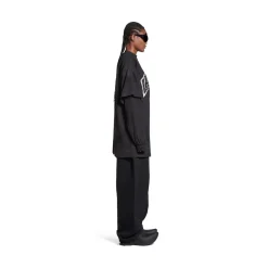 T-shirt Skater Oversize in Nero D&eacute;lav&eacute;