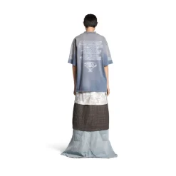 T-shirt Snbn Large Fit in Blu