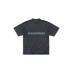 T-shirt Stencil Type Medium Fit in Nero