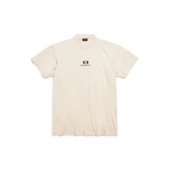 T-shirt Stretched-out Unity Sports Icon Oversize in Beige Chiaro