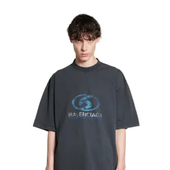 T-shirt Surfer Medium Fit in Nero/blu