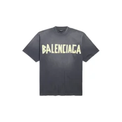 T-shirt Tape Type Medium Fit in Nero Délavé