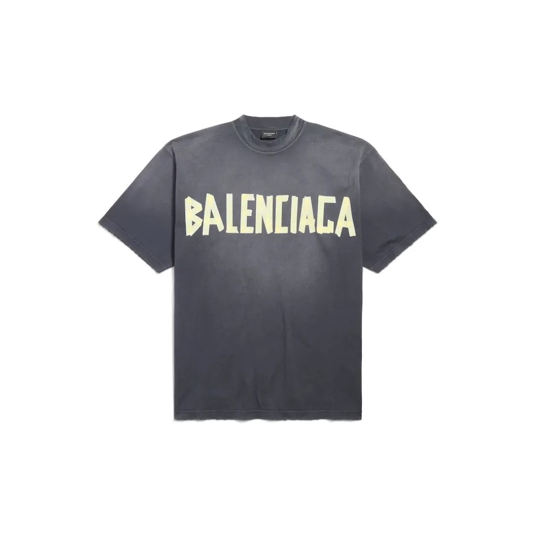 T-shirt Tape Type Medium Fit in Nero Délavé