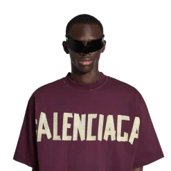T-shirt Tape Type Medium Fit in Rosso Scuro