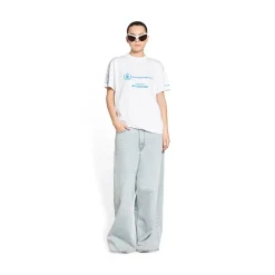 T-shirt Wfp Medium Fit da Donna in Bianco