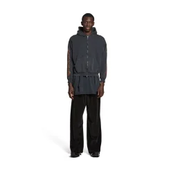 Zip-up Hoodie Offshore Medium Fit in Nero D&eacute;lav&eacute;