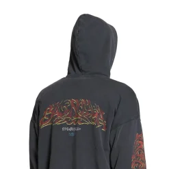 Zip-up Hoodie Offshore Medium Fit in Nero Délavé
