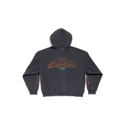 Zip-up Hoodie Offshore Medium Fit in Nero Délavé